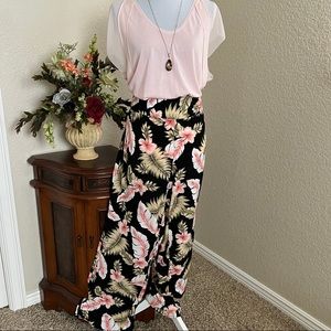 New Look High Waisted Lightweight Floral Pants